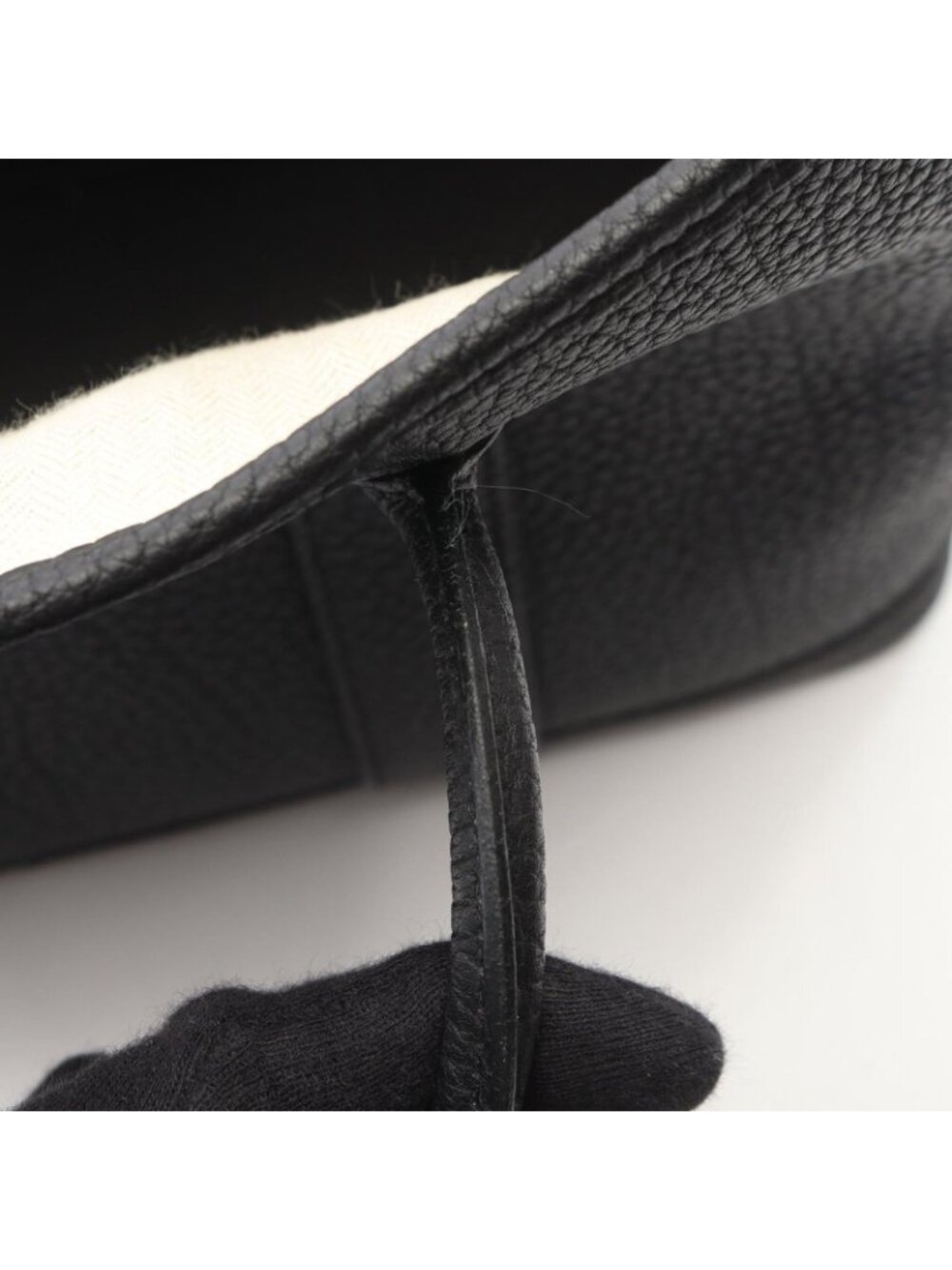 Hermes Tote Garden Party TPM Black Leather - Picture 10 of 11